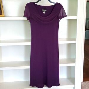 Womens S.L. Fashions Petite Purple Dress